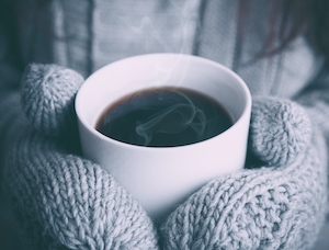 Горячий кофе в холодный день