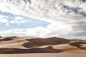 Пустынные дюны в Нью-Мексико, песчаные дюны, барханы
