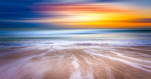Закат на набережной Сиднейского пляжа, закат на пляже 