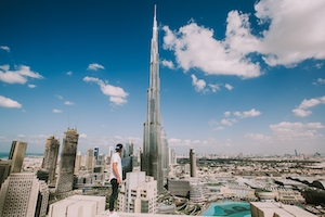 панорама с башен Дубая 