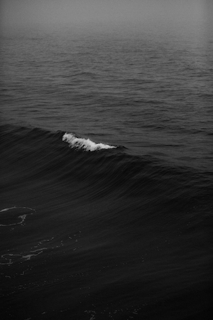монохромная фотография морской волны 
