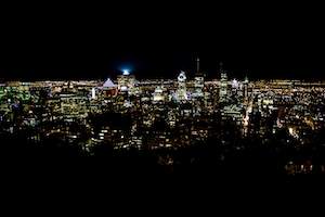 ночной город, панорама ночного города 