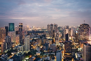 Городской пейзаж центра Бангкока