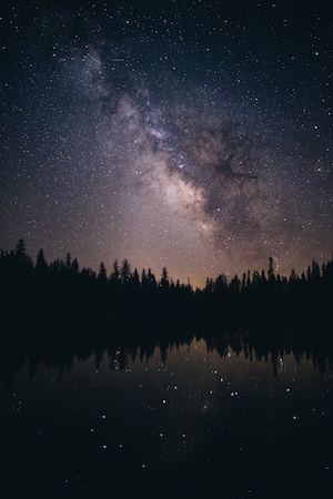 Млечный путь, звездное небо, космическое пространство, над национальным парком Лассен
