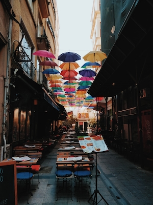 Улица с зонтиками, Стамбул 