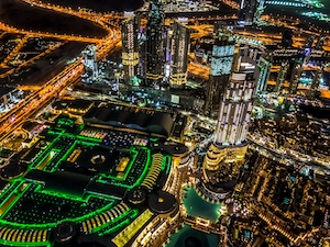 Удивительный Дубай ночью 