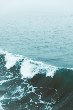 морская волна, крупный план, волна бирюзового цвета 