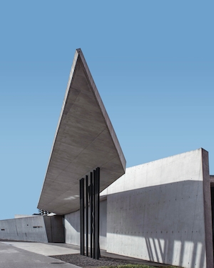 3D-визуализация геометрического фасада здания 