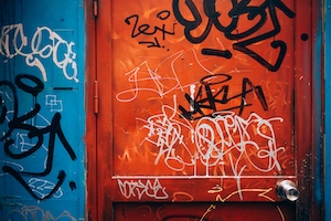 теги на стенах, граффити