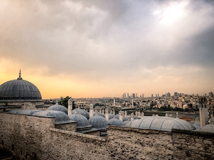 Панорама на город с комплекса голубой мечети 