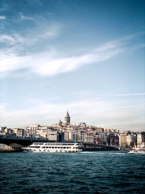 панорама Стамбула днем с воды