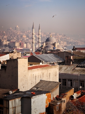 вид на мечеть днем, Стамбул 
