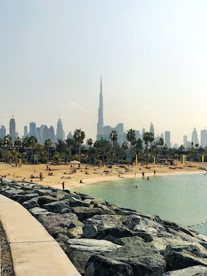 Дубай, ОАЭ, панорама днем
