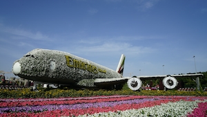 Эмирейтс А380 в Дубайском Чудо-саду