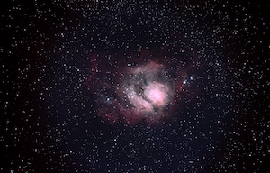 Туманность Лагуна, разноцветные космические пятна, звездное небо, космос 