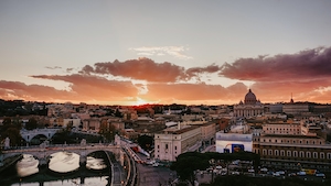 Панорама Рима на закате