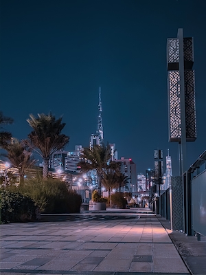 Ночной Дубай, город ночью