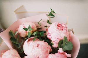 букет розовых пионов 