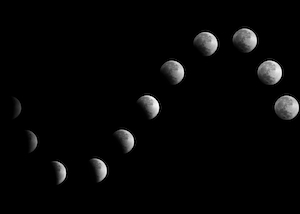 фотографии фаз луны на черном фоне 