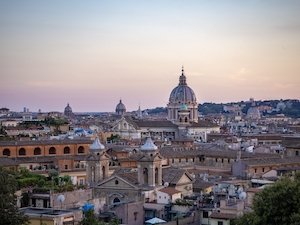 Панорама Рима с куполом Собора Святого Петра