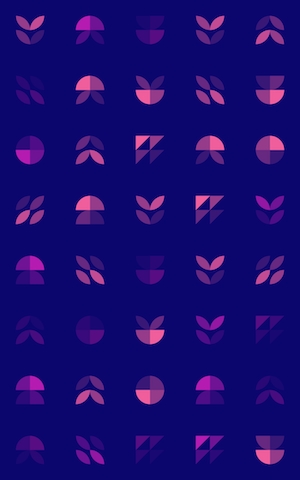 геометрический паттерн, геометрическая абстракция, фиолетово-розовый