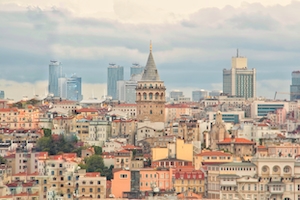 Город Стамбул, панорама днем