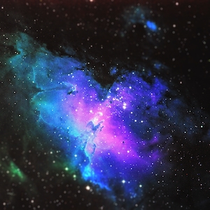 Космические обои с туманностью Орла в высоком разрешении. Вселенная, звезды и красочный фон туманности, звездное небо, космическое пространство 