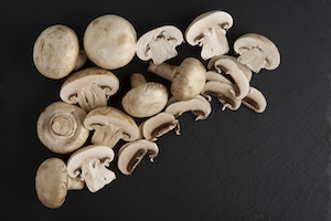 свежие грибы на граните