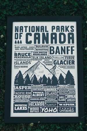 постер "национальные парки Канады" 