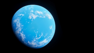 Планетарные объемы Земля, планета на черном фоне 