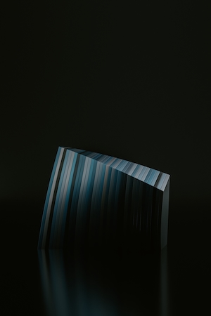 абстрактная геометрическая 3D-фигура на черном фоне 