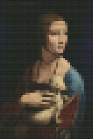 средневековый портрет в пикселях