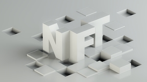 3D-модель NFT на белом фоне 