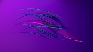 Волшебное 3D-стекло, линии на фиолетовом фоне 