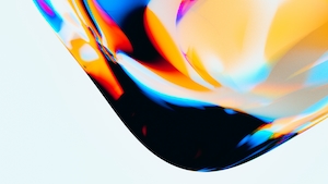 макро-фотография разноцветной капли на белом фоне 